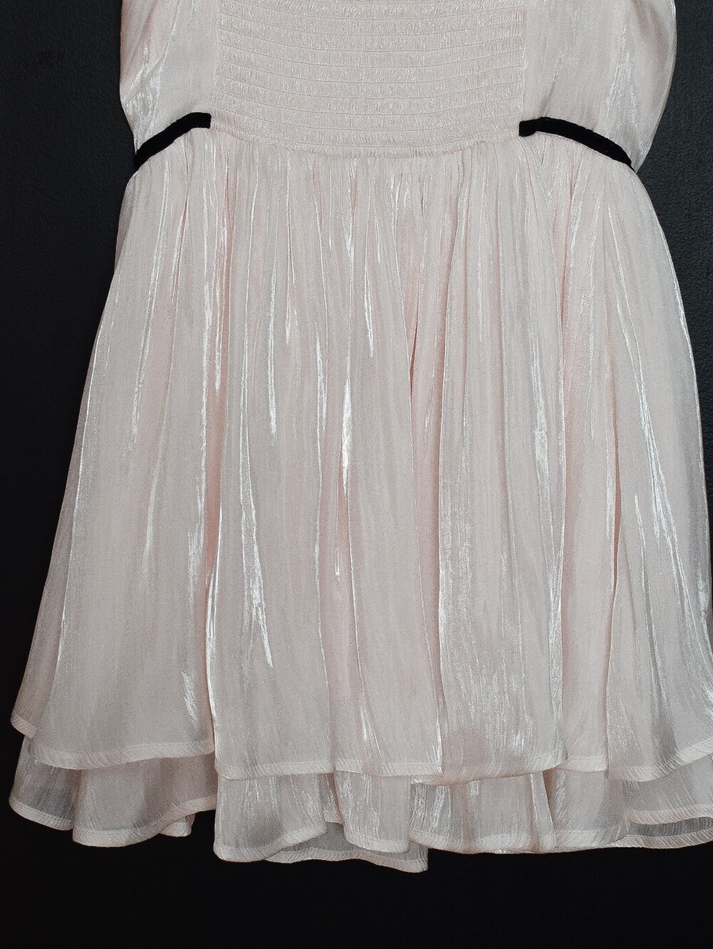 Free People Daisy Strapless Mini Dress Pink Velvet Trim Size S Romantic Feminine - Picture 8 of 10